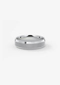 Gold Band with Polished Top and Knurled Texture Sides