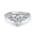 Three-Stone Lab Marquise Engagement Ring