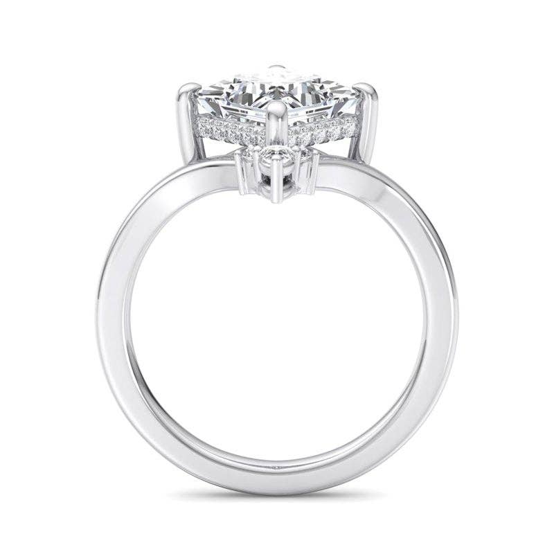 Radiant Tiered Sparkle Princess Lab Grown Diamond Center Engagement Ring